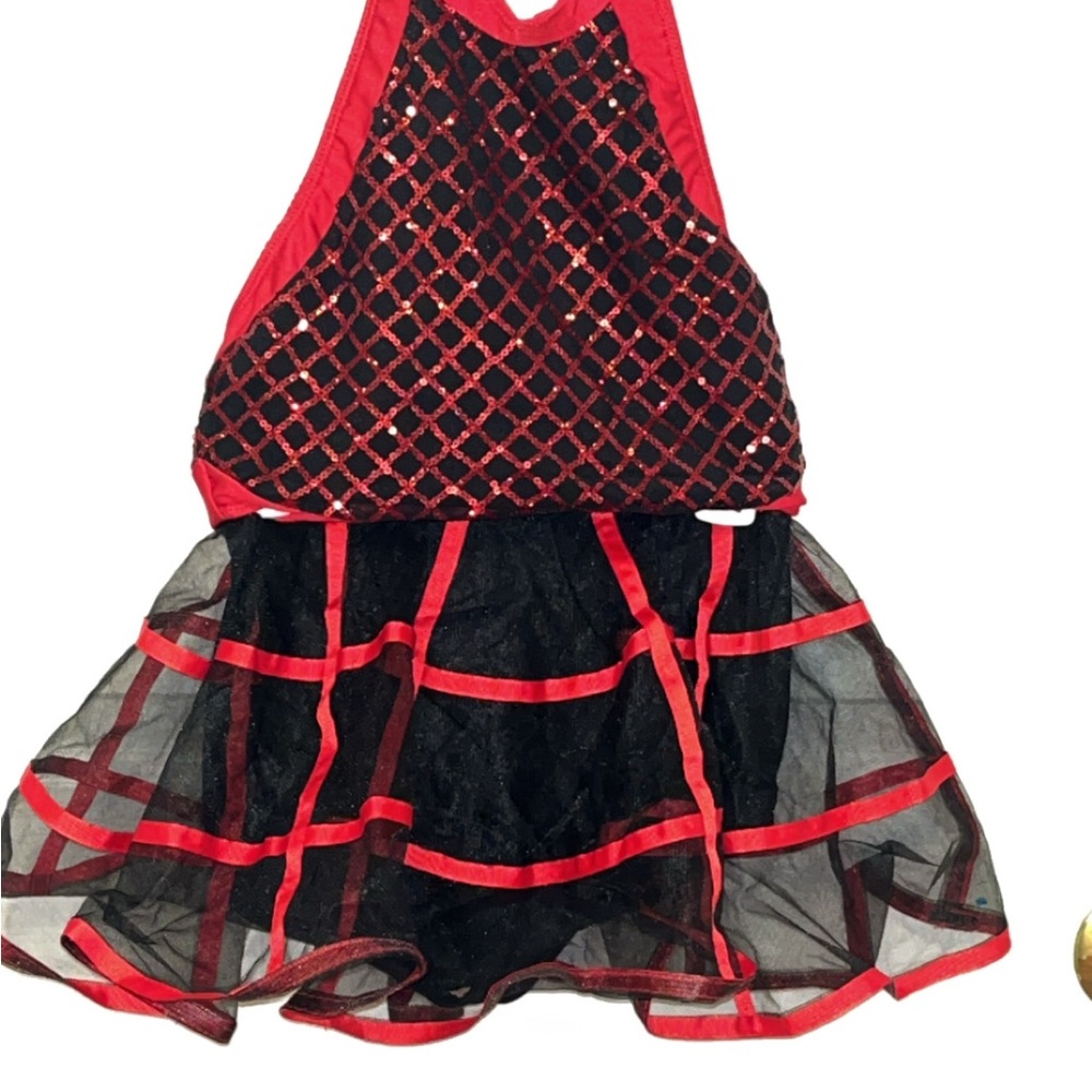 Red and Black Kids Costume Dress